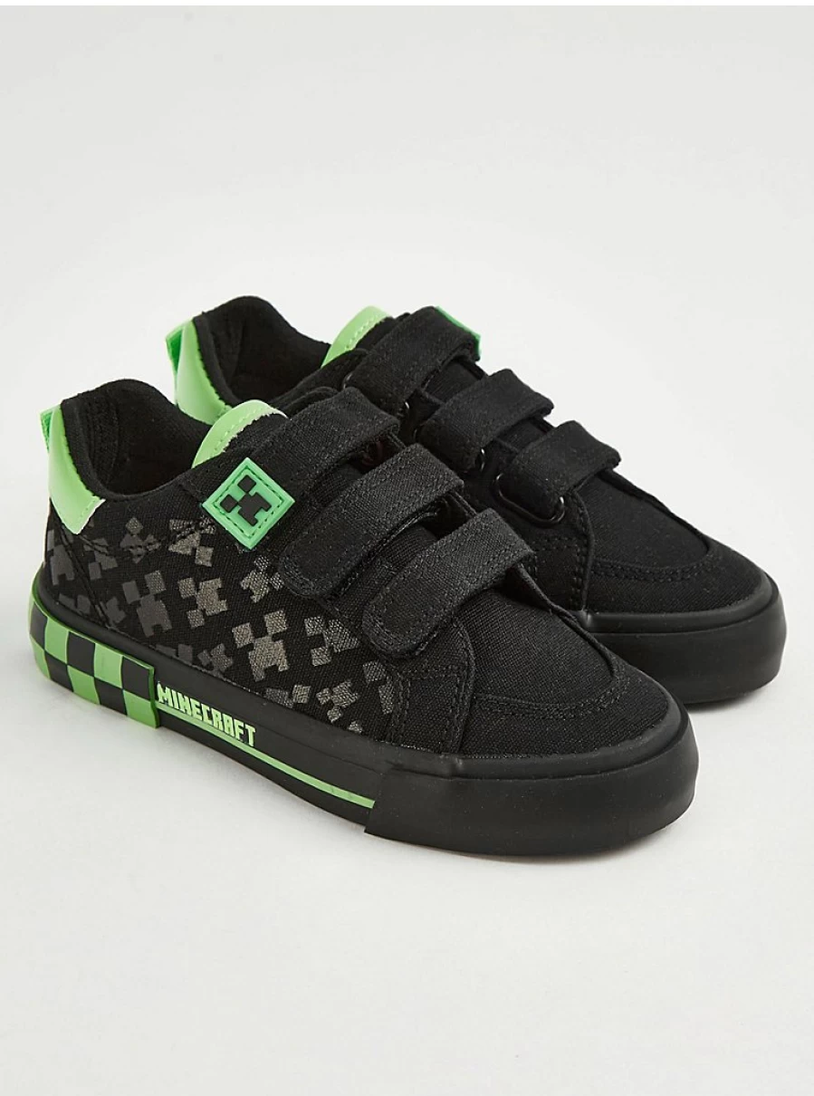 "George at Asda Boys' Minecraft Triple Strap Canvas Trainers – Kids' Lightweight Sneakers Review"