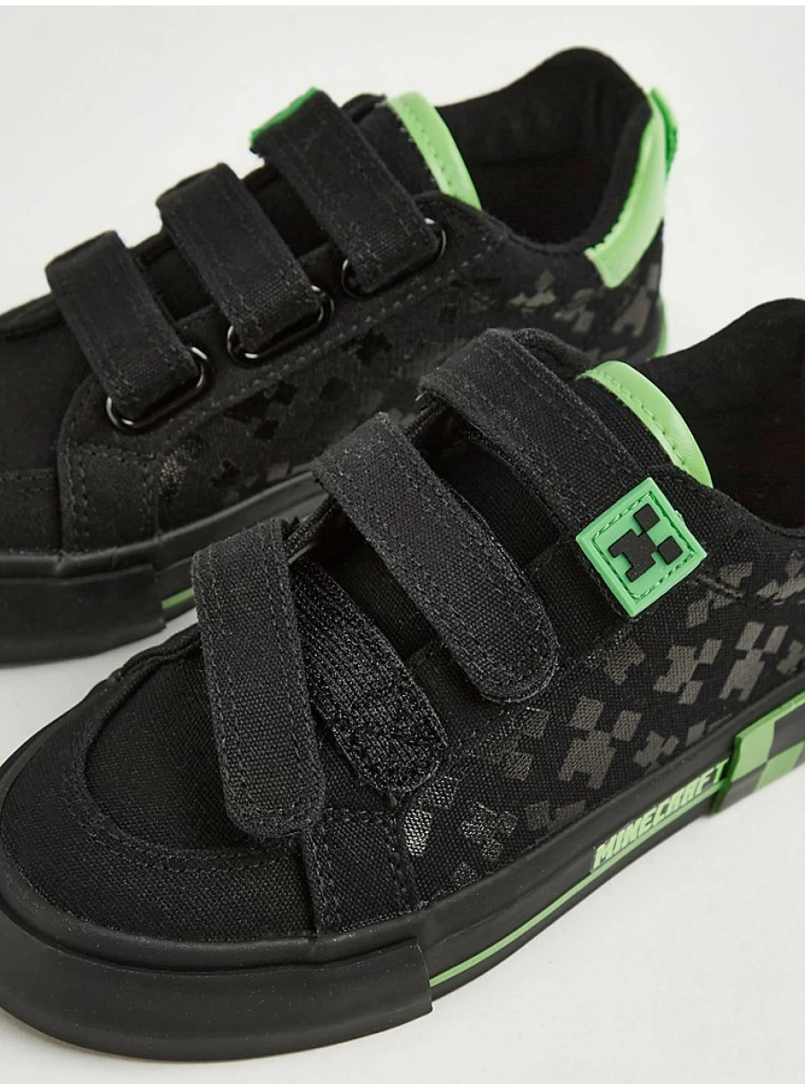 "George at Asda Boys' Minecraft Triple Strap Canvas Trainers – Kids' Lightweight Sneakers Review"
