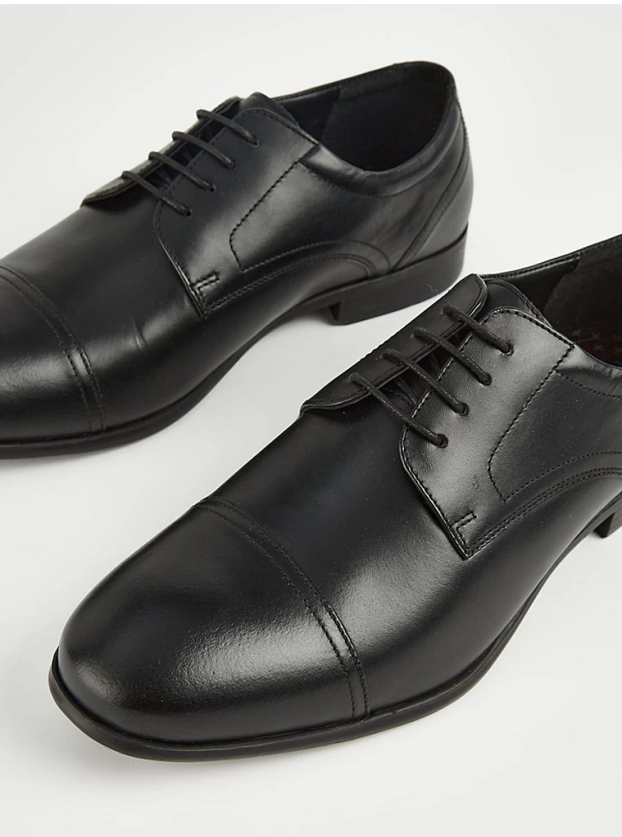 "George at Asda Men's Wide Fit Black Lace-Up Smart Shoes – Comfort & Style Review"