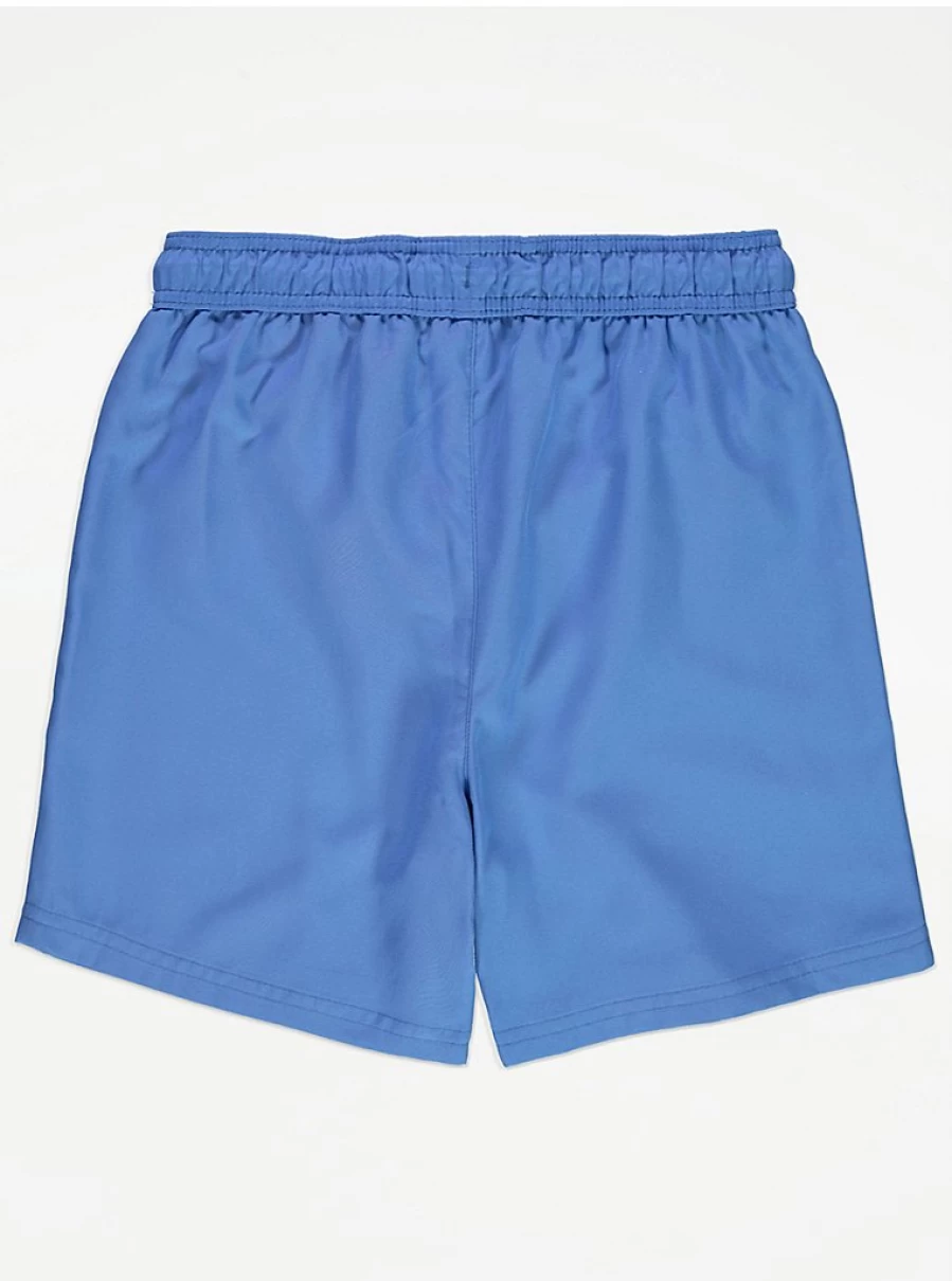 "George at Asda Boys' Blue Palm Tree Swim Shorts – Comfortable Kids' Beachwear"