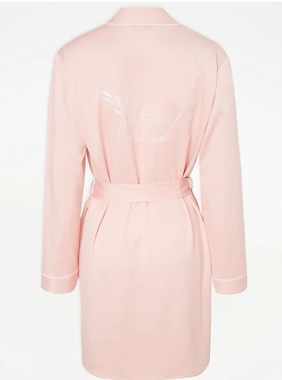 "George at Asda Pink Maid of Honour Dressing Gown - Women's Lingerie & Bridal Robe Review"