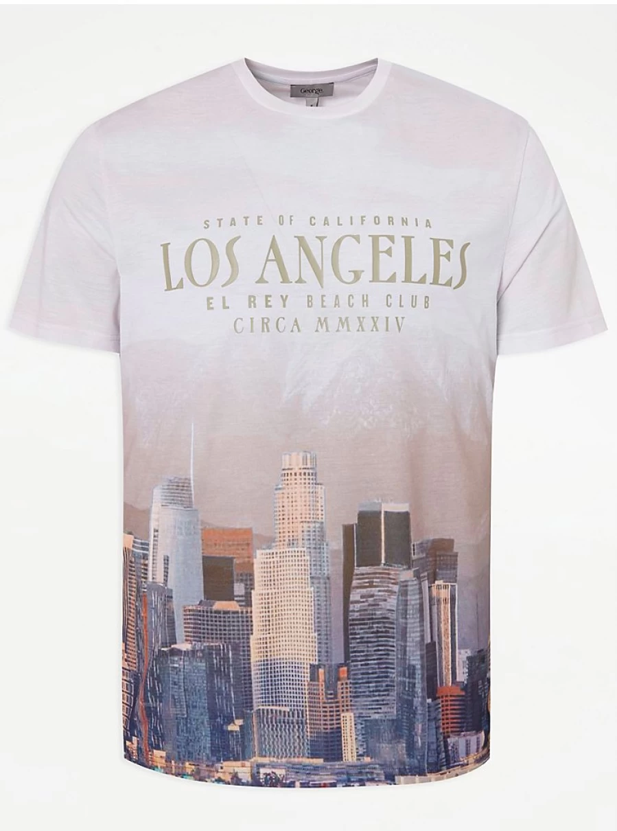 Men's Los Angeles City Skyline Graphic T-Shirt by George at Asda