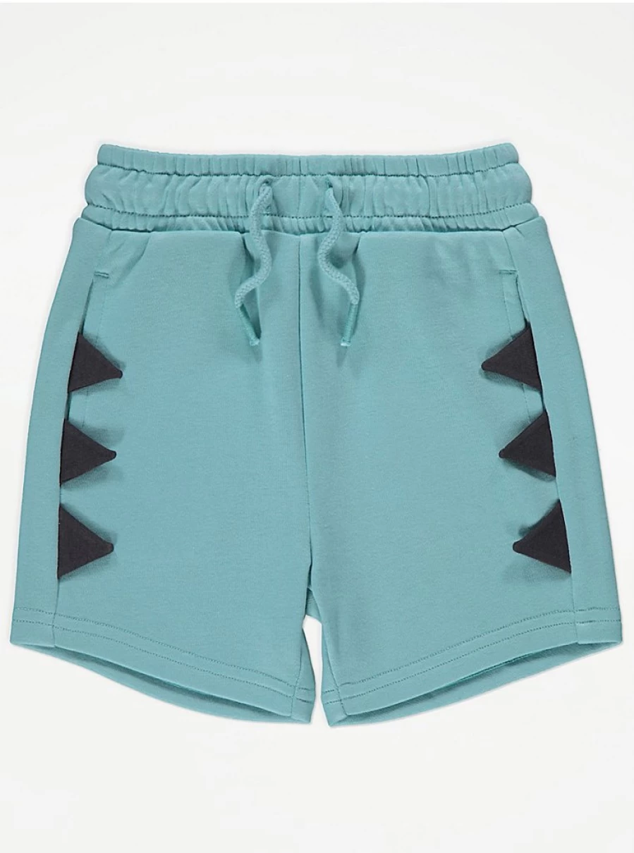 "George at Asda Boys' Teal Dinosaur Spike Graphic T-Shirt and Shorts Set – Kids' Outfit Review"