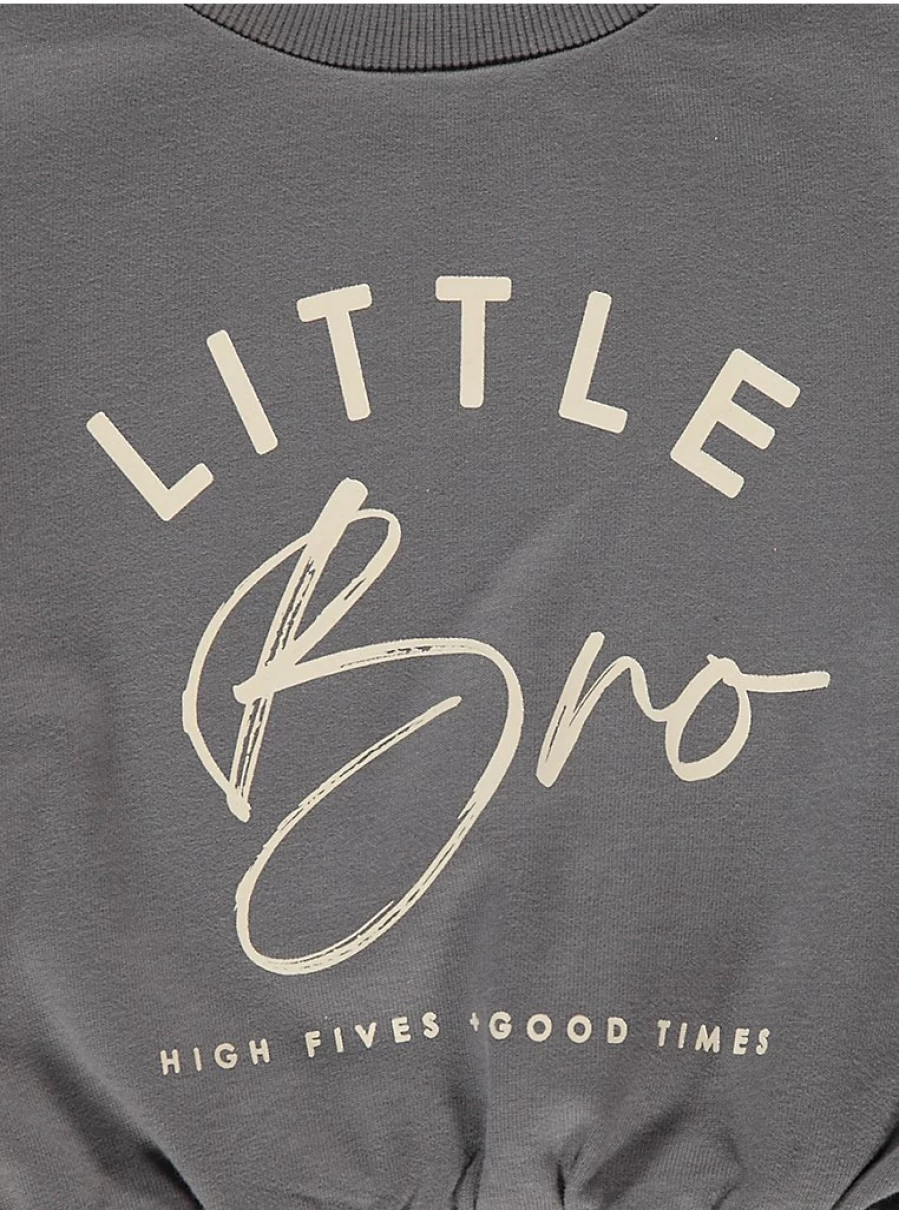 "George at Asda Boys Grey Little Bro Slogan Sweatshirt | Baby & Toddler Hoodie Review"