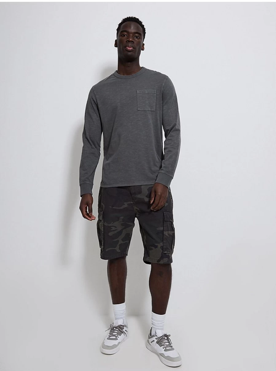 Men's Grey Camouflage Cargo Shorts by George at Asda | Comfort & Style