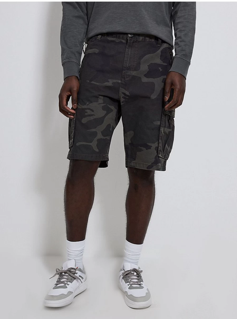 Men's Grey Camouflage Cargo Shorts by George at Asda | Comfort & Style