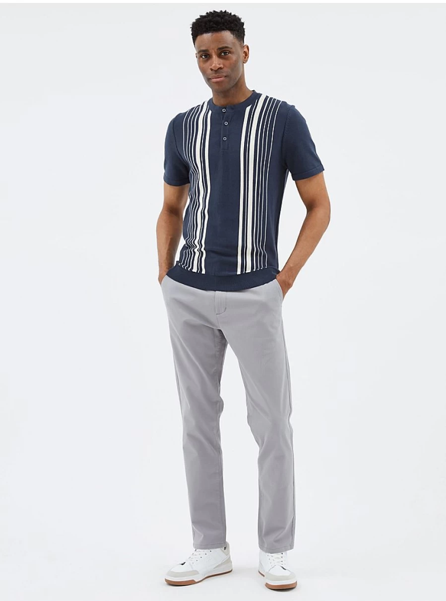Men's Grey Slim Fit Stretch Chino Trousers | Comfort & Style | George at ASDA