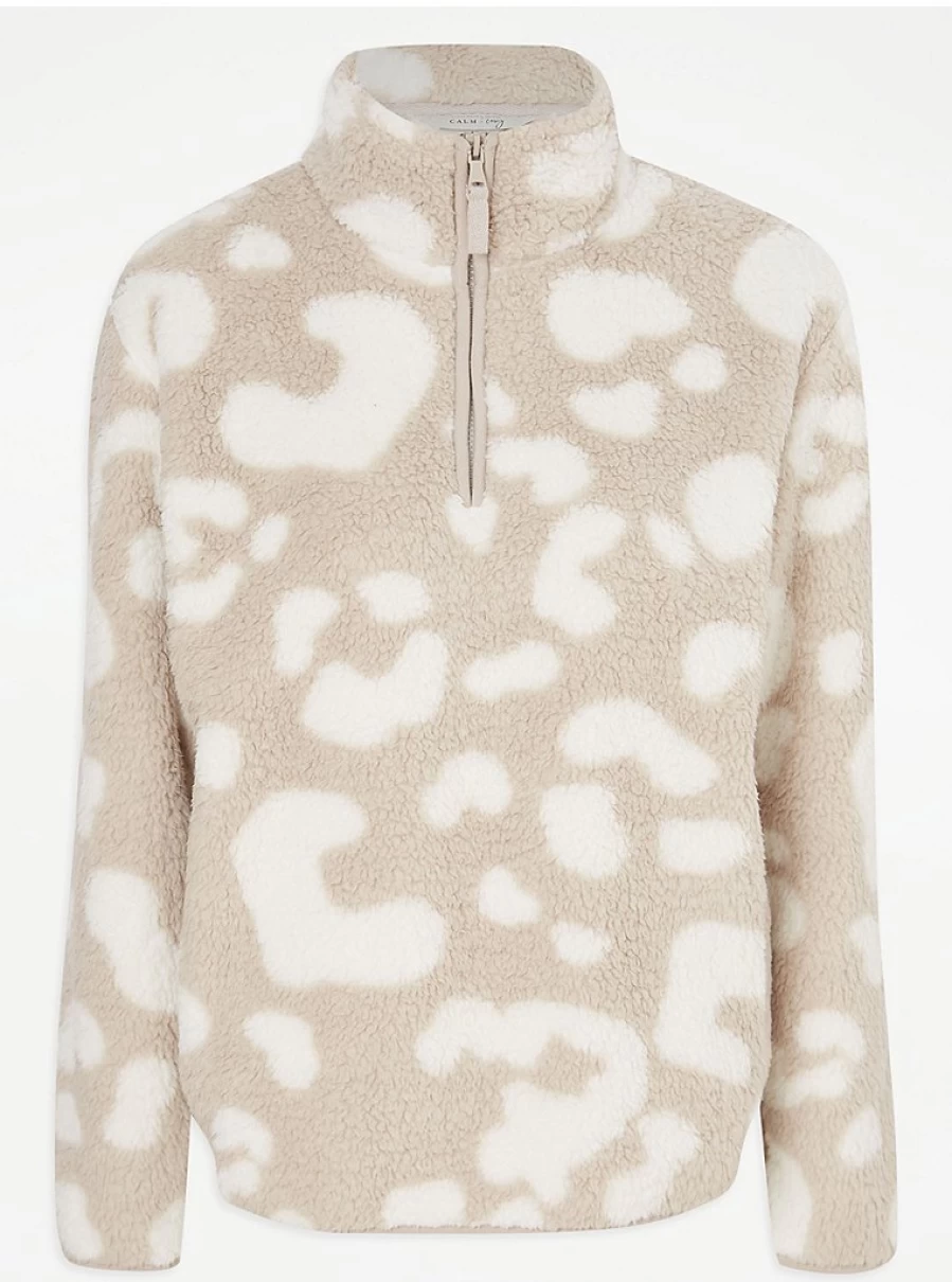 Beige Leopard Print Pajama Set - Women's Sleepwear by George at Asda