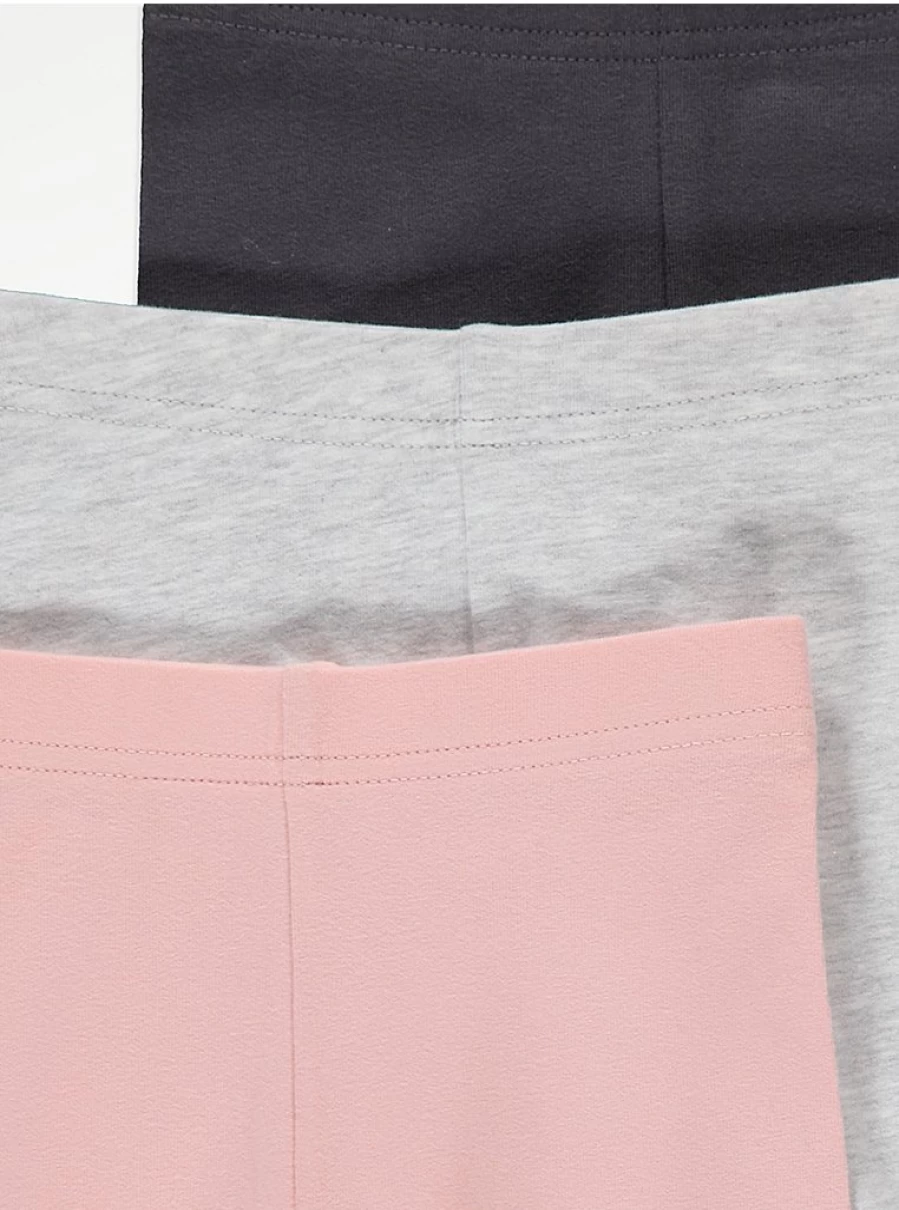 "George at Asda Girls' Cycling Shorts 3-Pack | Comfort & Durability for Kids"