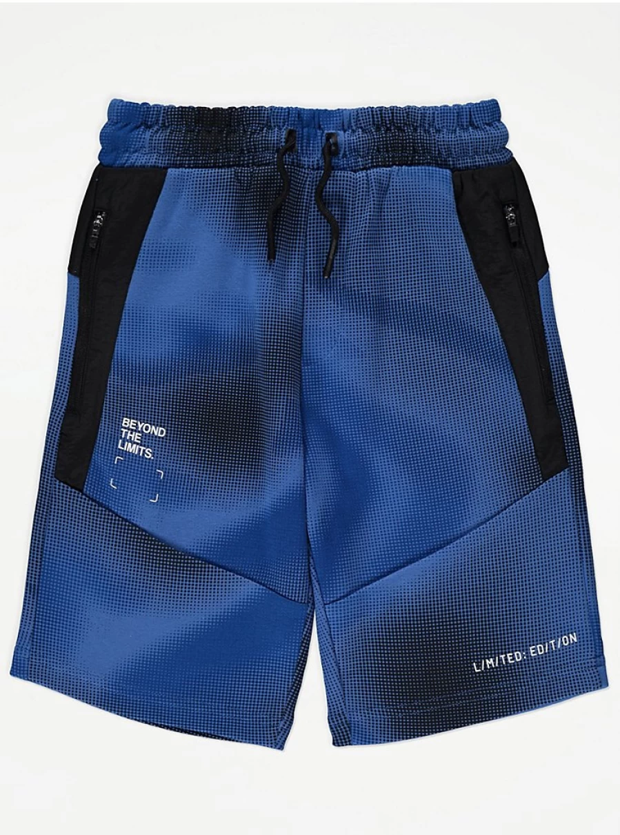 "George at Asda Boys' Blue Grid Wave Jersey Shorts – Comfortable Kids' Shorts Review"