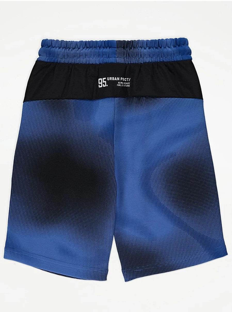 "George at Asda Boys' Blue Grid Wave Jersey Shorts – Comfortable Kids' Shorts Review"