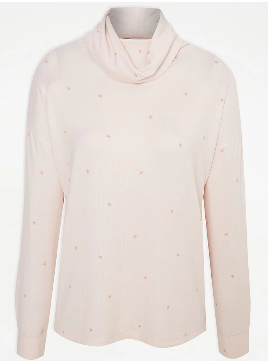 "George at Asda Pink Star Brushed Knit Cowl Neck Pyjamas – Women’s Lingerie & Sleepwear Review"