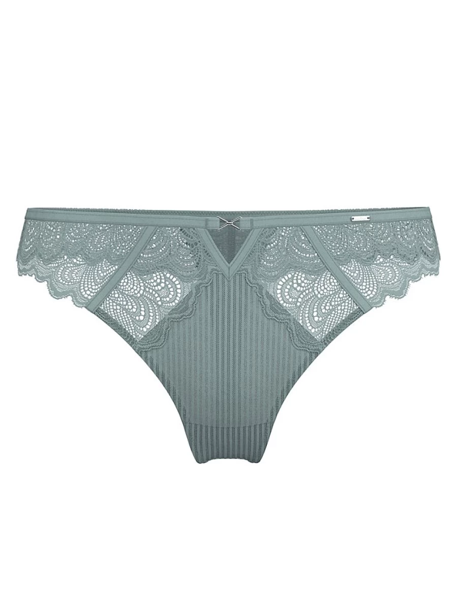 "Sage Green Scallop Lace Thong | Entice Lingerie Collection | George at Asda"