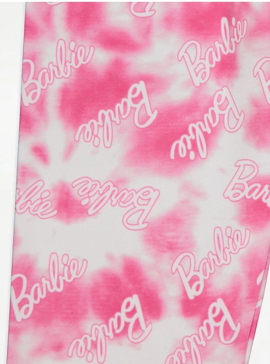 "George at Asda Kids' Pink Tie-Dye Barbie Leggings | Comfortable & Stylish"