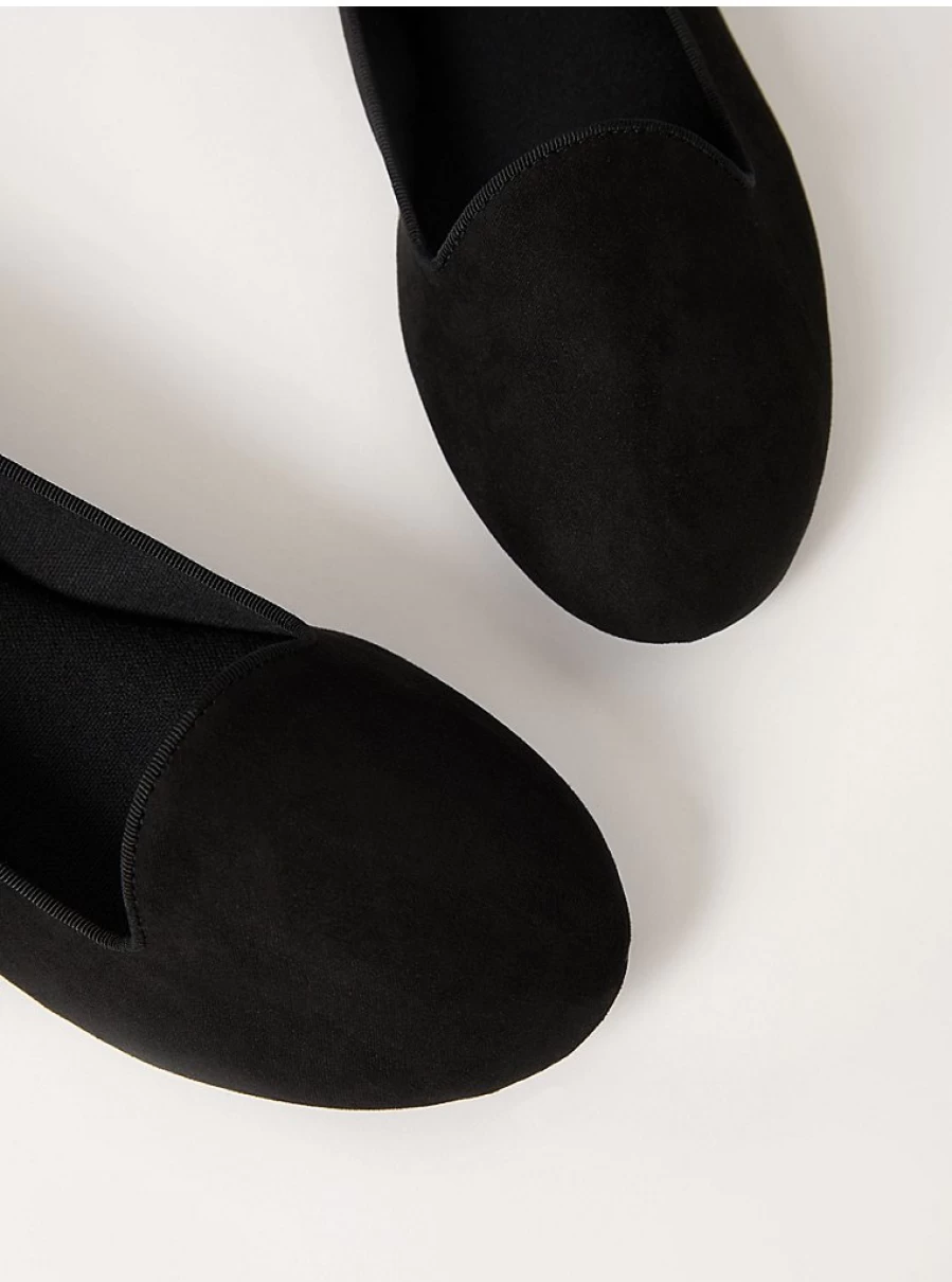 "George at Asda Women's Black Canvas Ballet Flats – Comfortable & Stylish Dance Shoes Reviews"