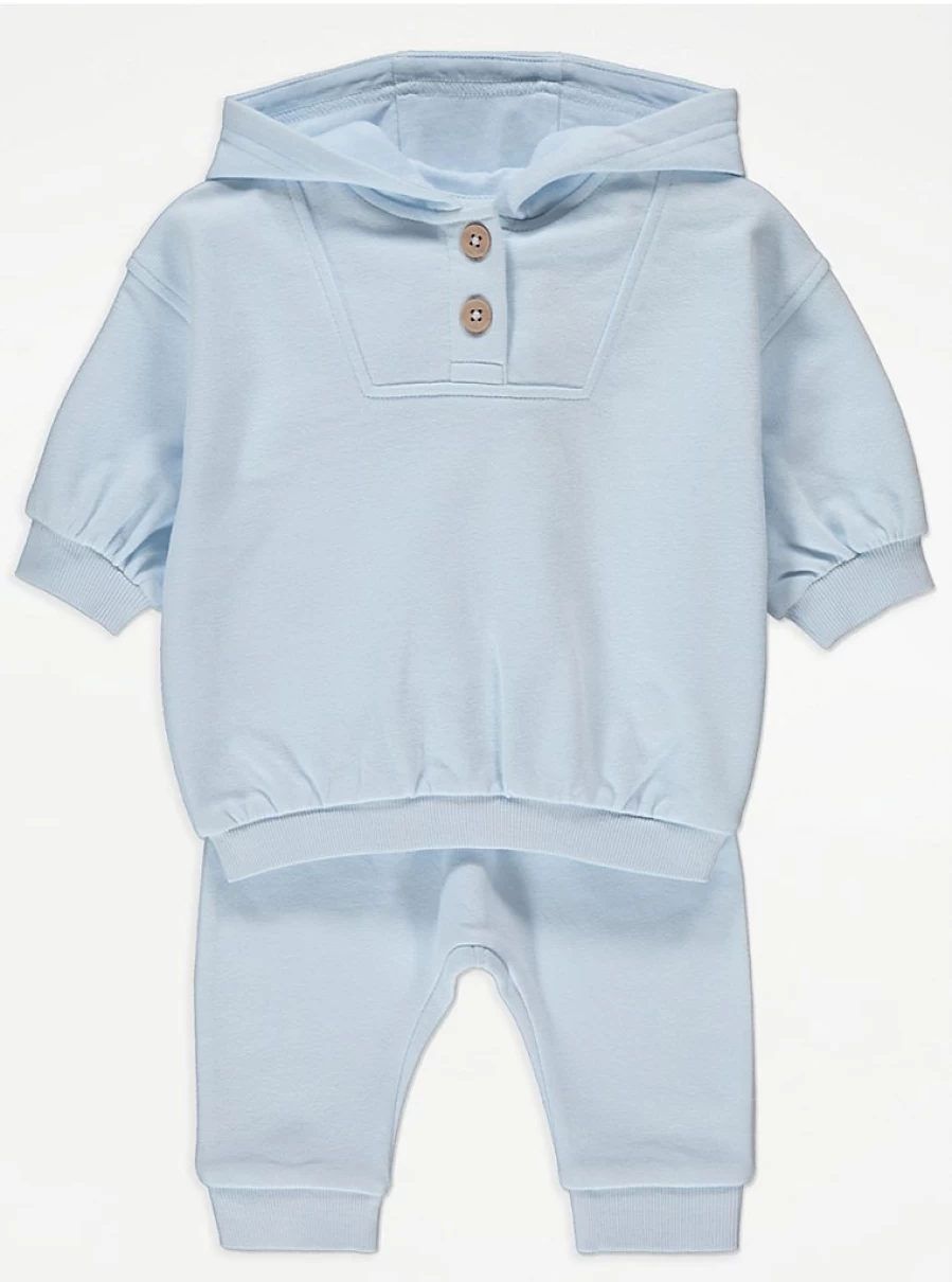 "George at Asda Boys' Light Blue Hoodie and Joggers Set - Comfortable Outfit Reviews"