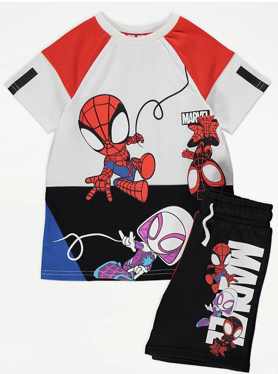 "Spider-Man Color Block Outfit for Boys | Marvel Spidey & Friends Collection | George at ASDA"