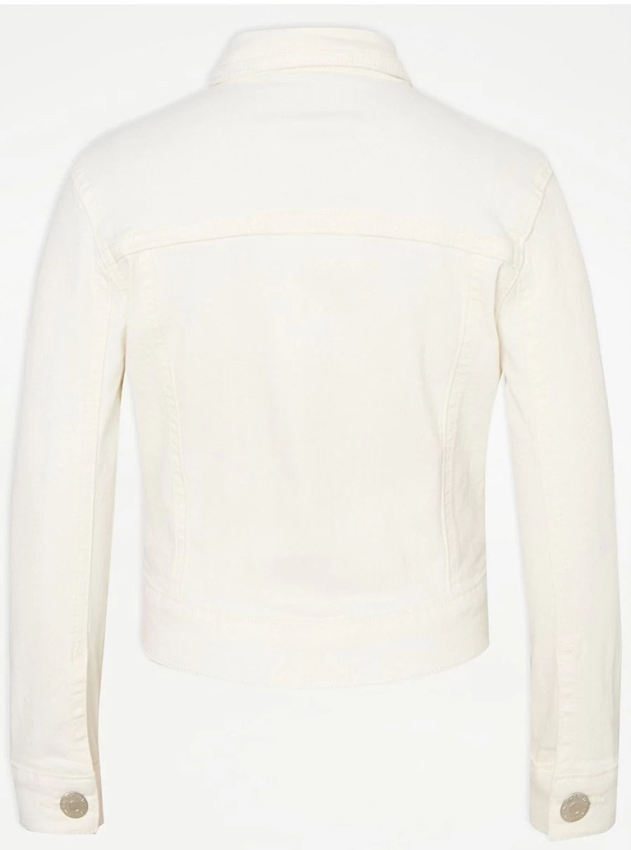 "George at Asda Kids' White Stretch Denim Jacket – Comfortable & Stylish Review"