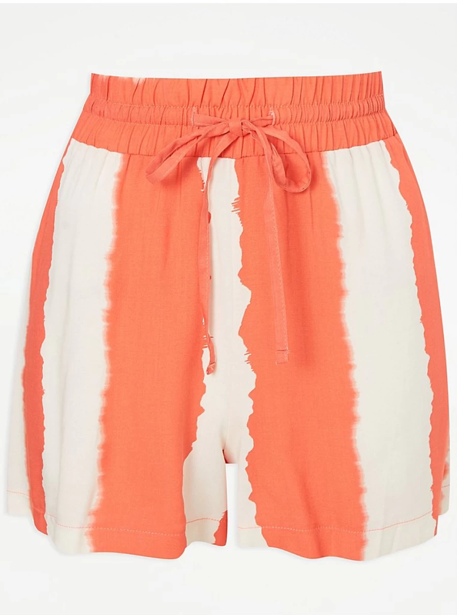 "George at Asda Women's Orange Stripe Shorts – Comfort & Style Review"