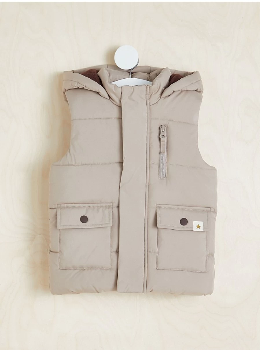 Boys' Mocha Padded Gilet by George at Asda | Billie Faiers Style | Kids' Winter Vest