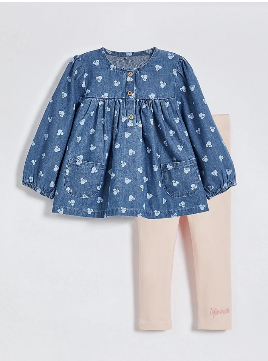 Disney Minnie Mouse Denim Blouse and Leggings Set for Kids by George at Asda | Cute Outfit Review