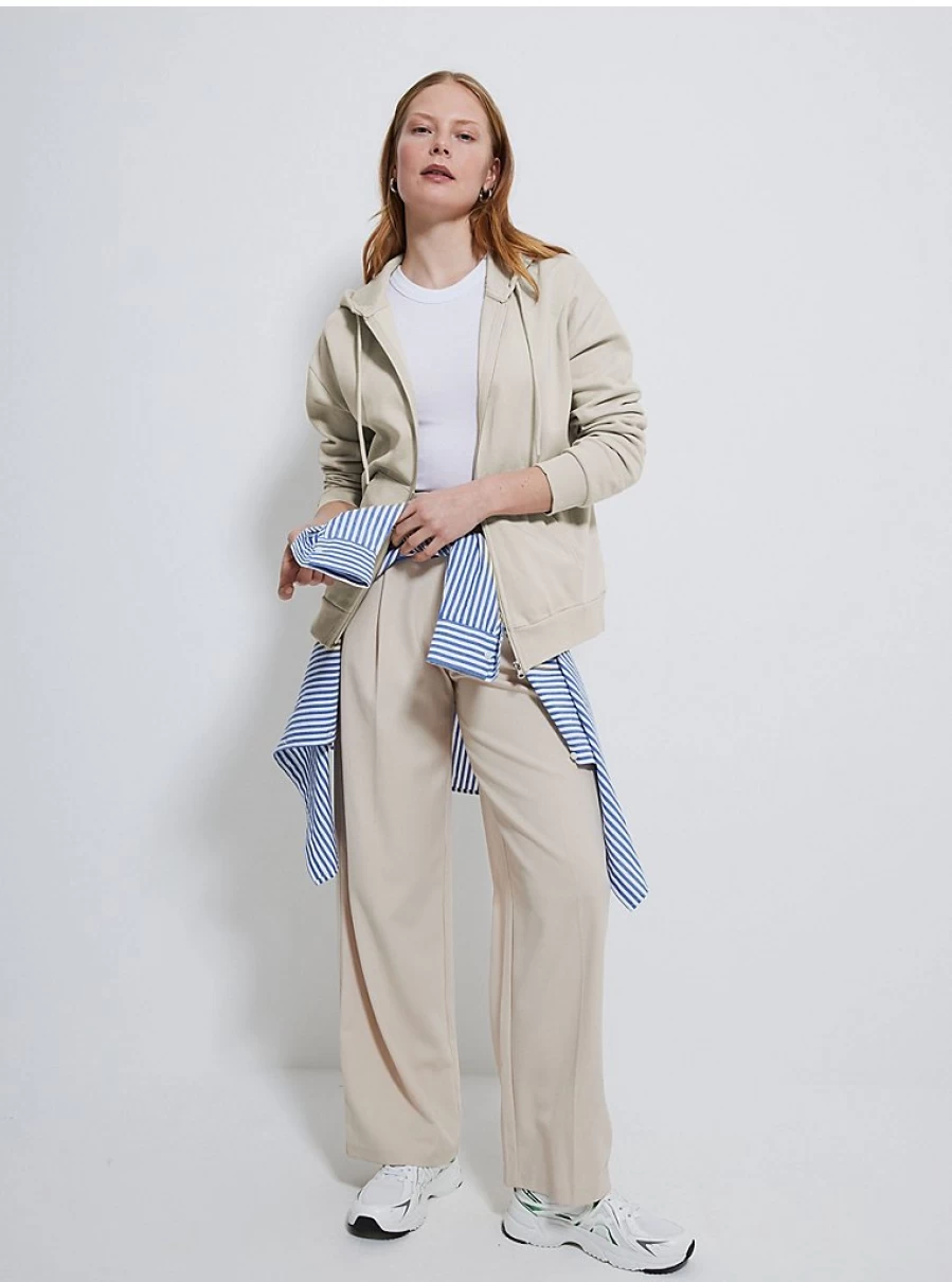 Women's Cream Zip-Up Hoodie by George at Asda | Comfortable & Stylish Fleece Jacket Review