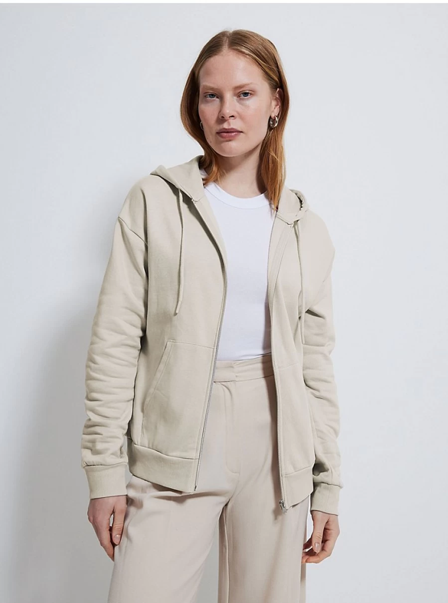Women's Cream Zip-Up Hoodie by George at Asda | Comfortable & Stylish Fleece Jacket Review