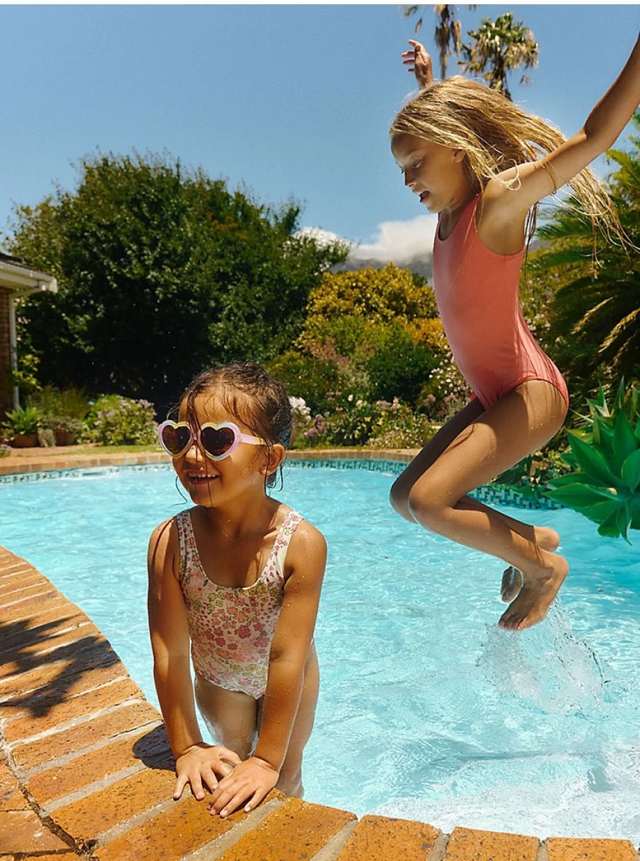 "George at Asda Girls' Swimsuits 2 Pack | Kids' Two-Piece Bathing Suits Set"