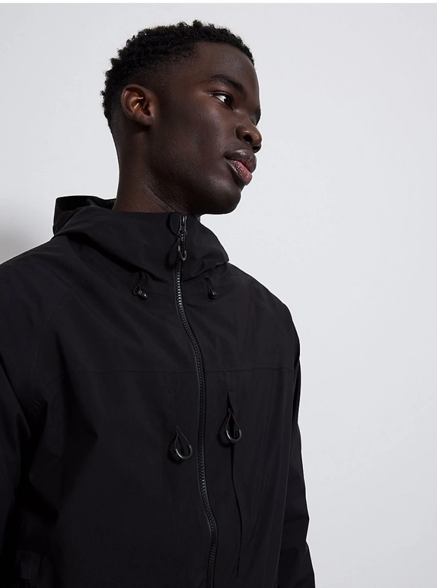 Men's Black Lightweight Waterproof Hooded Jacket by George at Asda