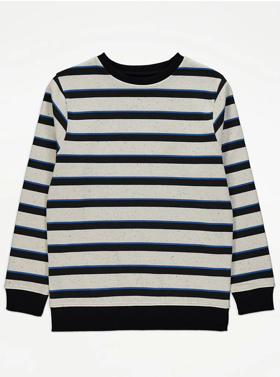 "George at Asda Boys Striped Flecked Sweatshirt – Comfortable Kids Pullover Review"