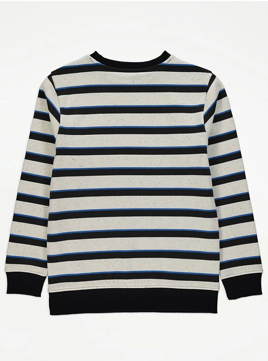 "George at Asda Boys Striped Flecked Sweatshirt – Comfortable Kids Pullover Review"