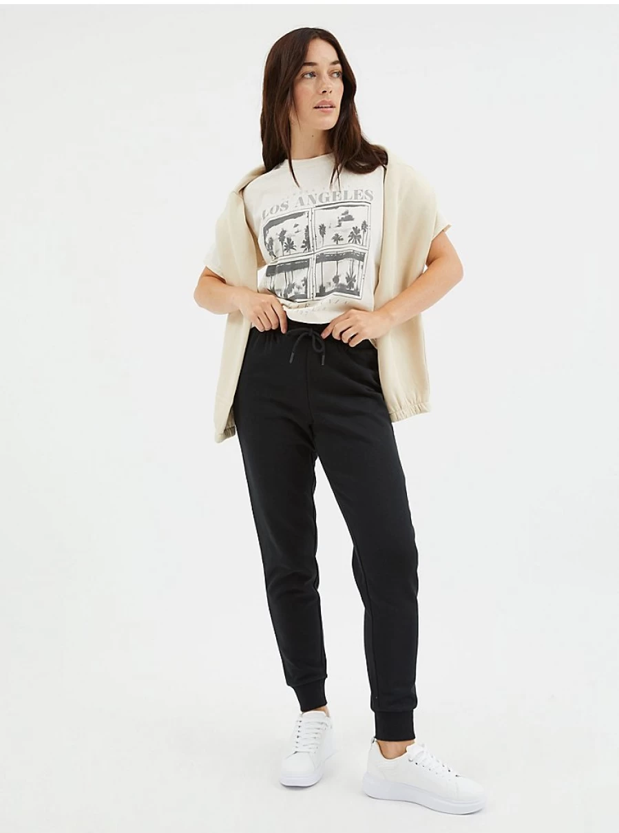 "Women's Black Fleece-Lined Joggers by George at Asda | Comfort & Warmth"
