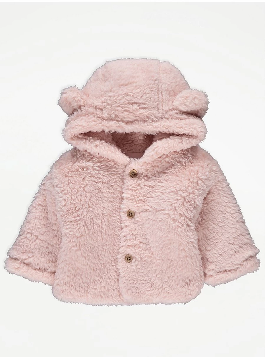 "George at Asda Baby Girls Pink Fluffy Jacket Reviews | Soft & Cozy Winter Wear"