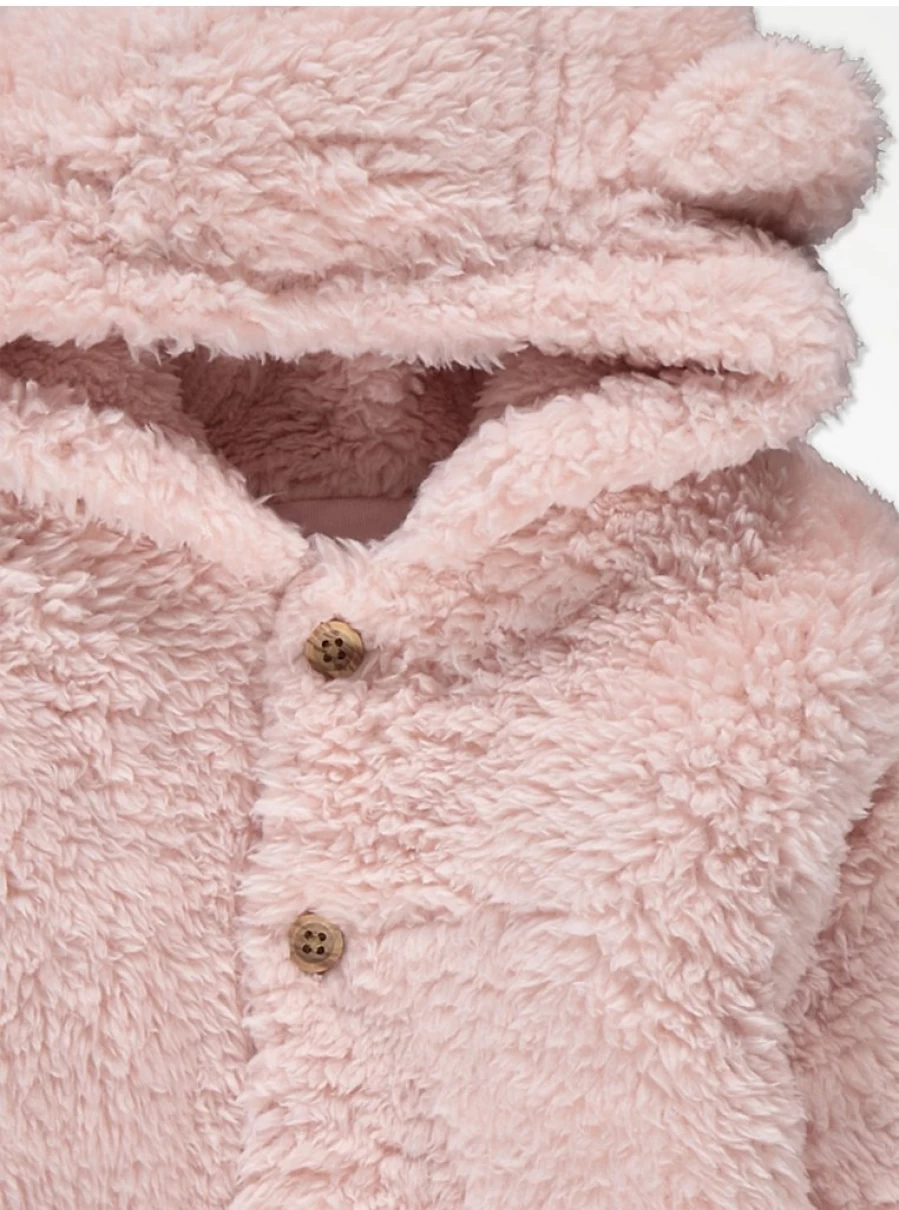 "George at Asda Baby Girls Pink Fluffy Jacket Reviews | Soft & Cozy Winter Wear"