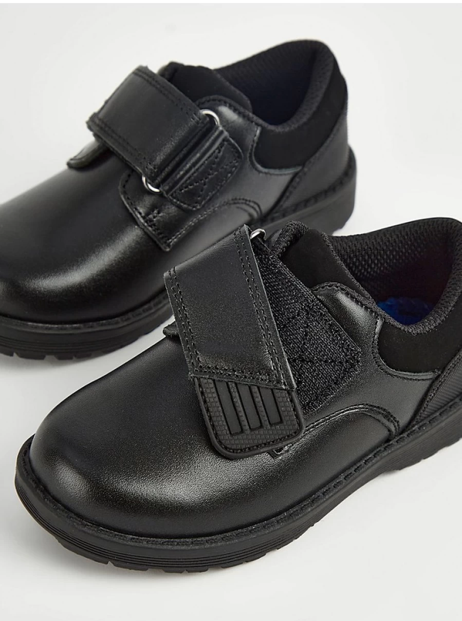 "George at Asda Black Leather School Shoes for Kids – Comfortable & Durable School Footwear Reviews"