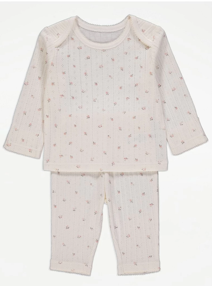 "George at Asda Baby Cream Floral Fleece Dressing Gown & Pyjamas Set - Cozy Sleepwear Review"