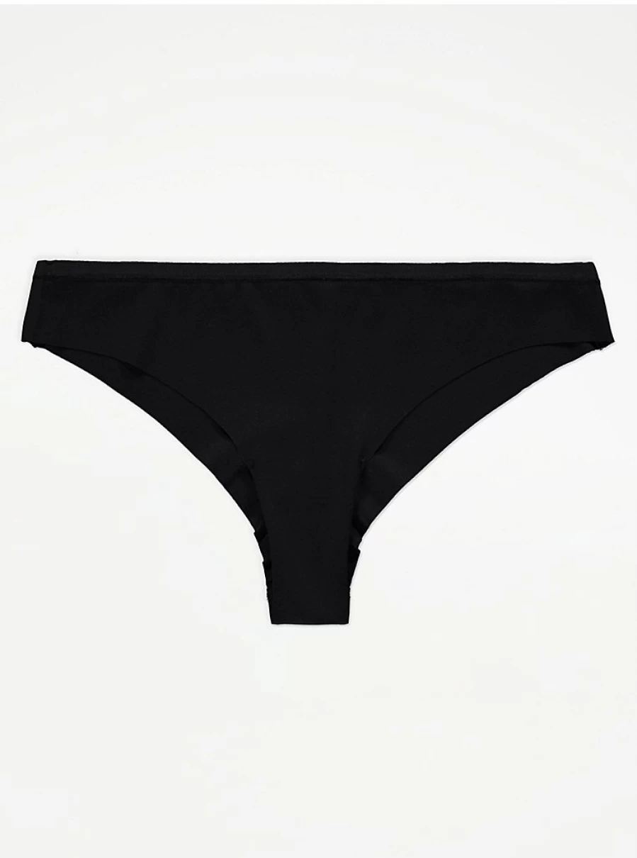"George at Asda Black No VPL Brazilian Knickers 3-Pack | Seamless Underwear | Women's Lingerie"