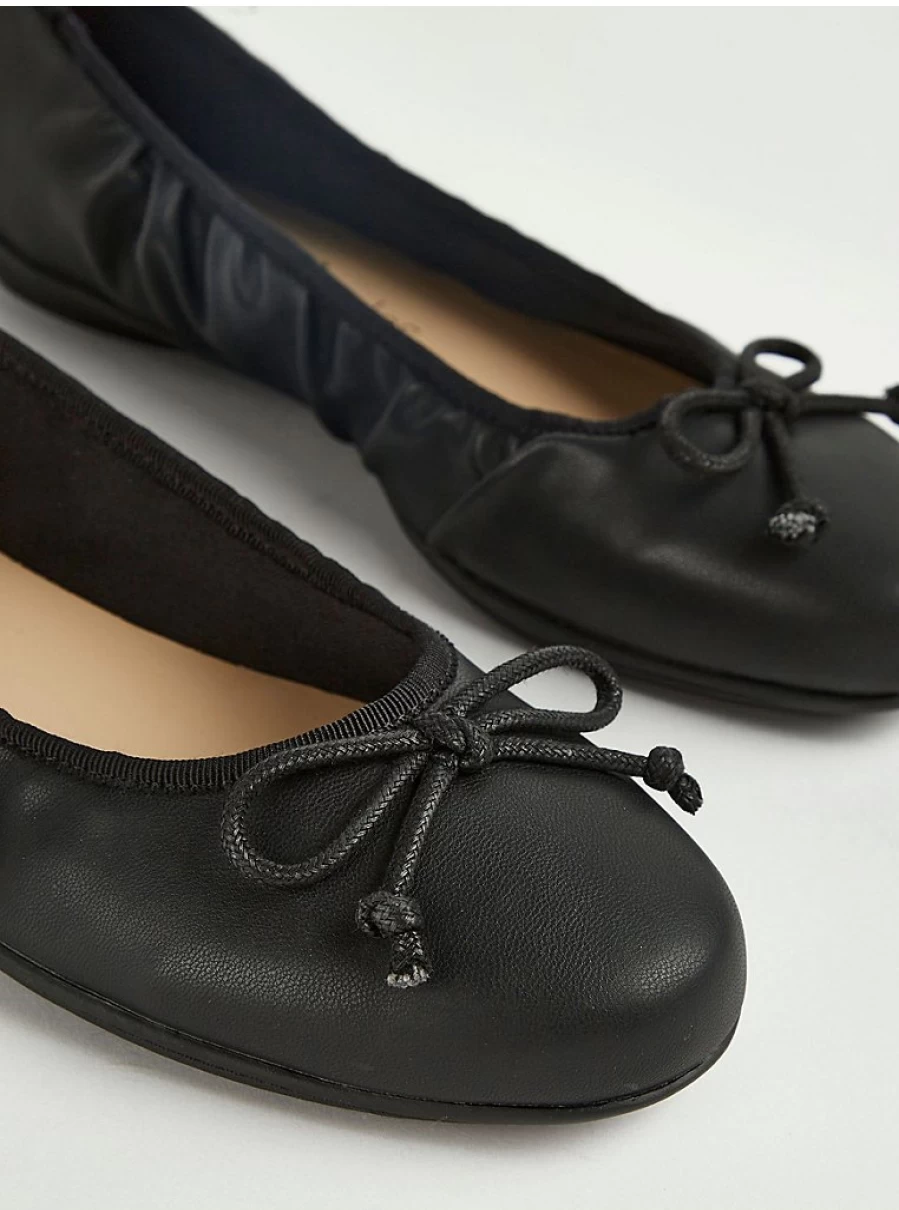 "George at Asda Women's Wide Fit Black Ballet Flats – Comfortable & Stylish Ballet Shoes Review"