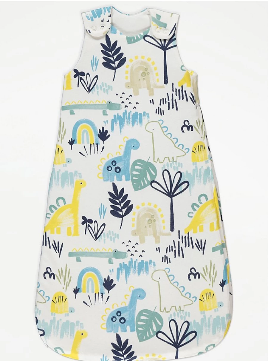 "George at Asda Boys Dinosaur Sleep Bag 2.5 Tog - Warm & Comfortable Baby Sleeping Bag"