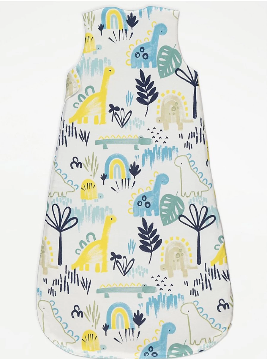 "George at Asda Boys Dinosaur Sleep Bag 2.5 Tog - Warm & Comfortable Baby Sleeping Bag"