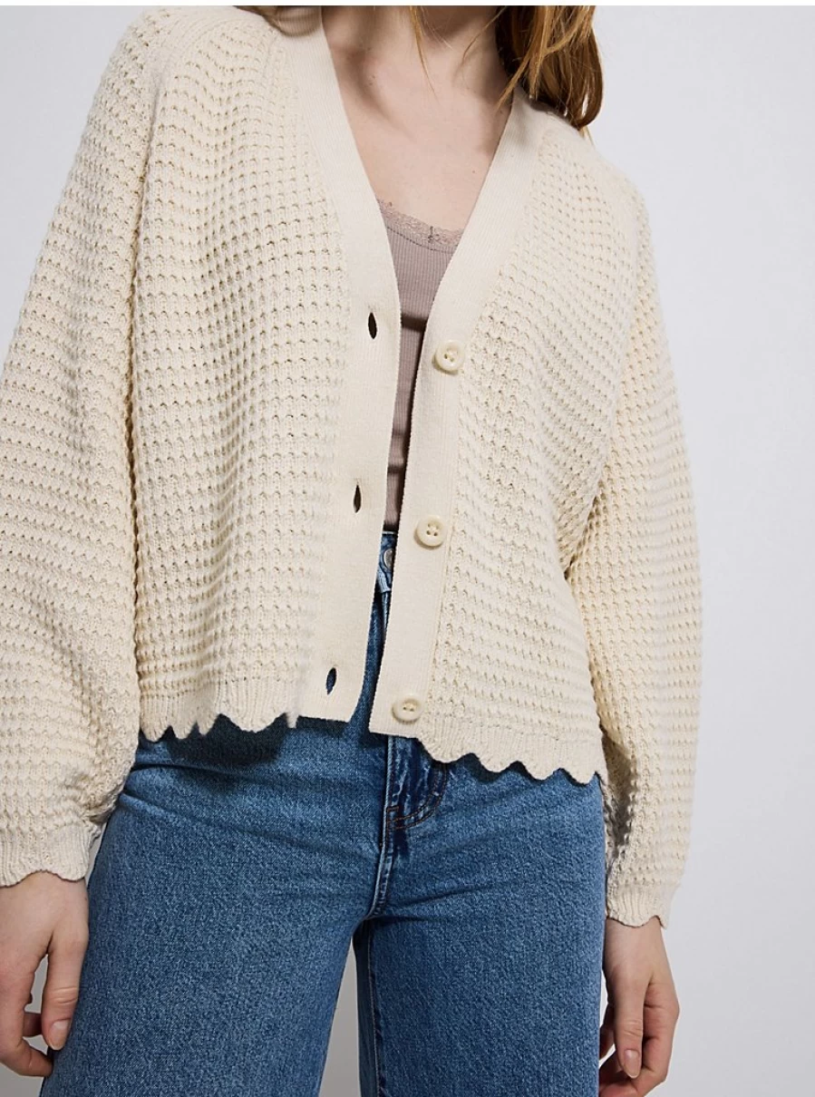 "George at Asda Women's Cream Knitted Cardigan with Scallop Trim – Review & Style Guide"