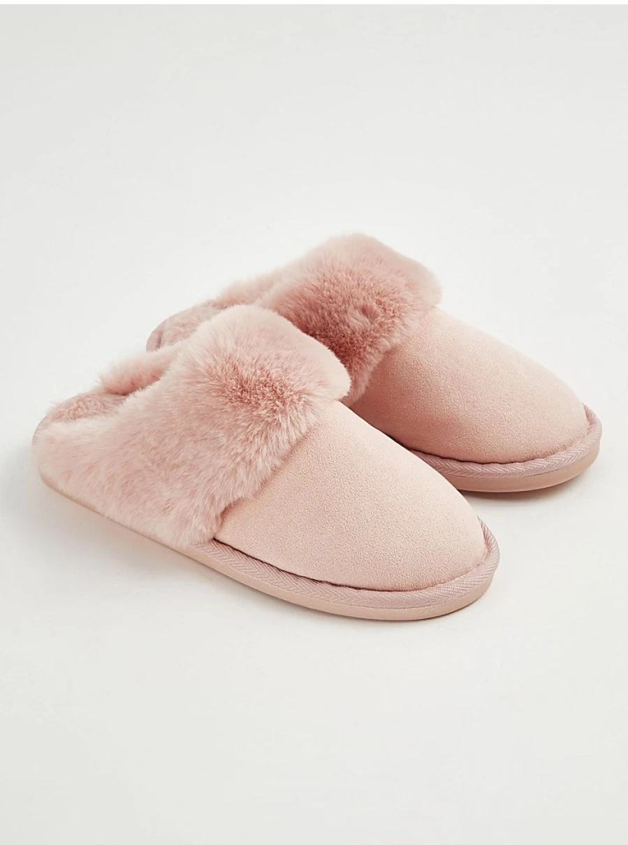 "George at Asda Pink Faux Fur Lined Mule Slippers - Cozy Women's Indoor Shoes Review"