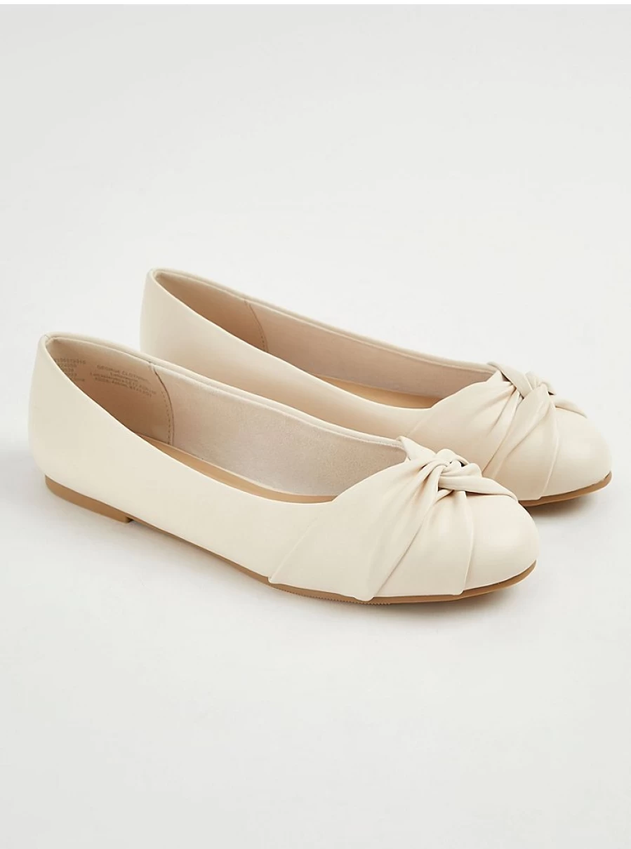 "Women's Neutral Twist Front Ballet Flats by George at Asda | Comfortable & Stylish Ballet Shoes Review"