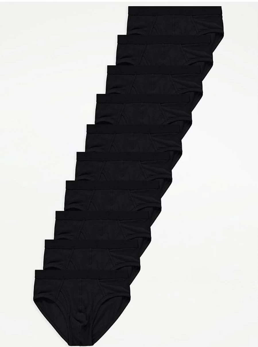 Boys' Black Briefs 10 Pack | George at Asda | Comfort & Value Multipack