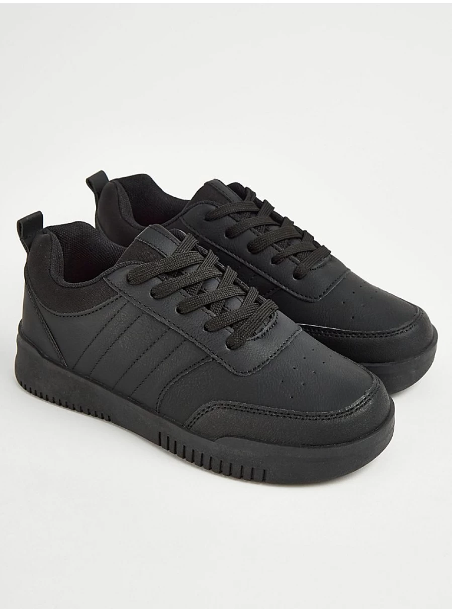 Black Lace-Up Skater Shoes by George at Asda | Comfortable School Shoes for Teens & Kids