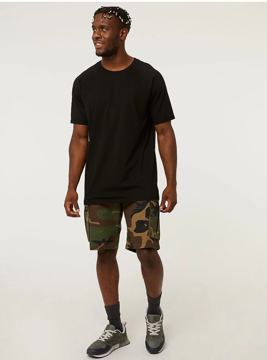 Men's Khaki Camo Cargo Shorts by George at Asda – Durable & Stylish Military-Inspired Shorts