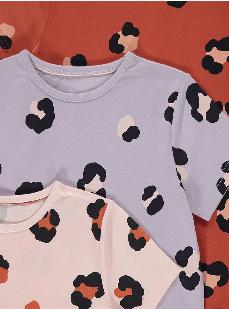 Girls' Leopard Print Short Pyjama Set - 3 Pack | George at Asda