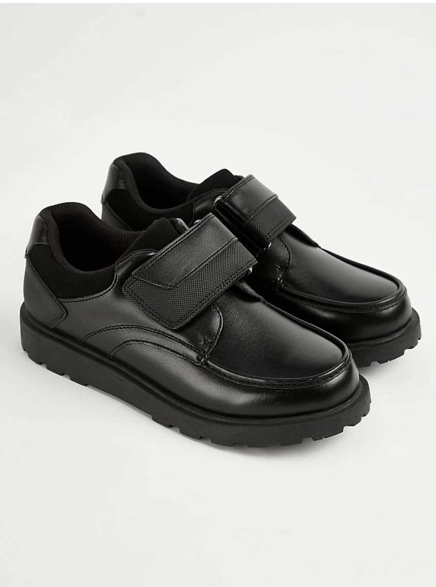 Comfortable Wide Fit Leather Moccasin Strap Shoes by George at Asda – School Style Review