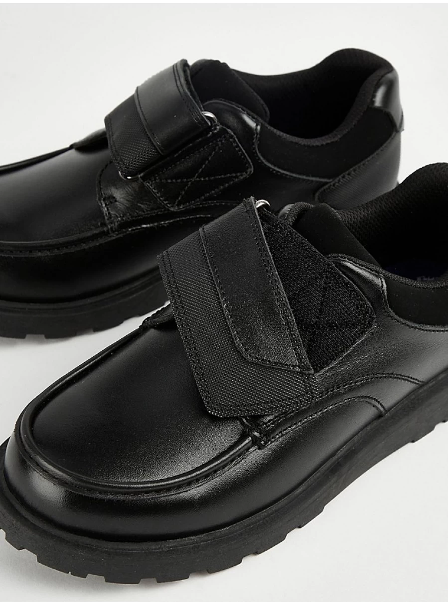 Comfortable Wide Fit Leather Moccasin Strap Shoes by George at Asda – School Style Review