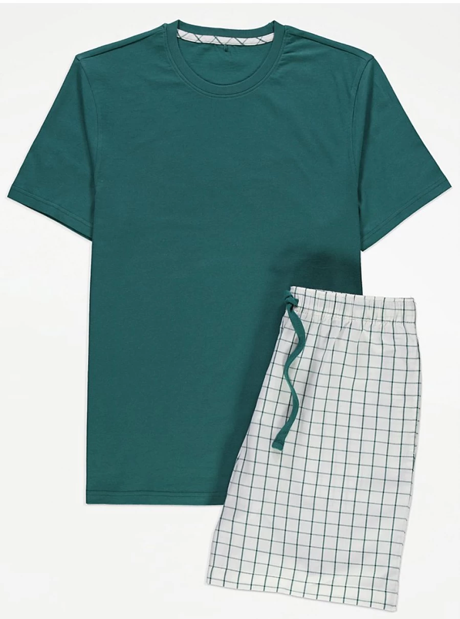 "George at Asda Men's Green Check Short Pyjamas – Comfort & Style Review"
